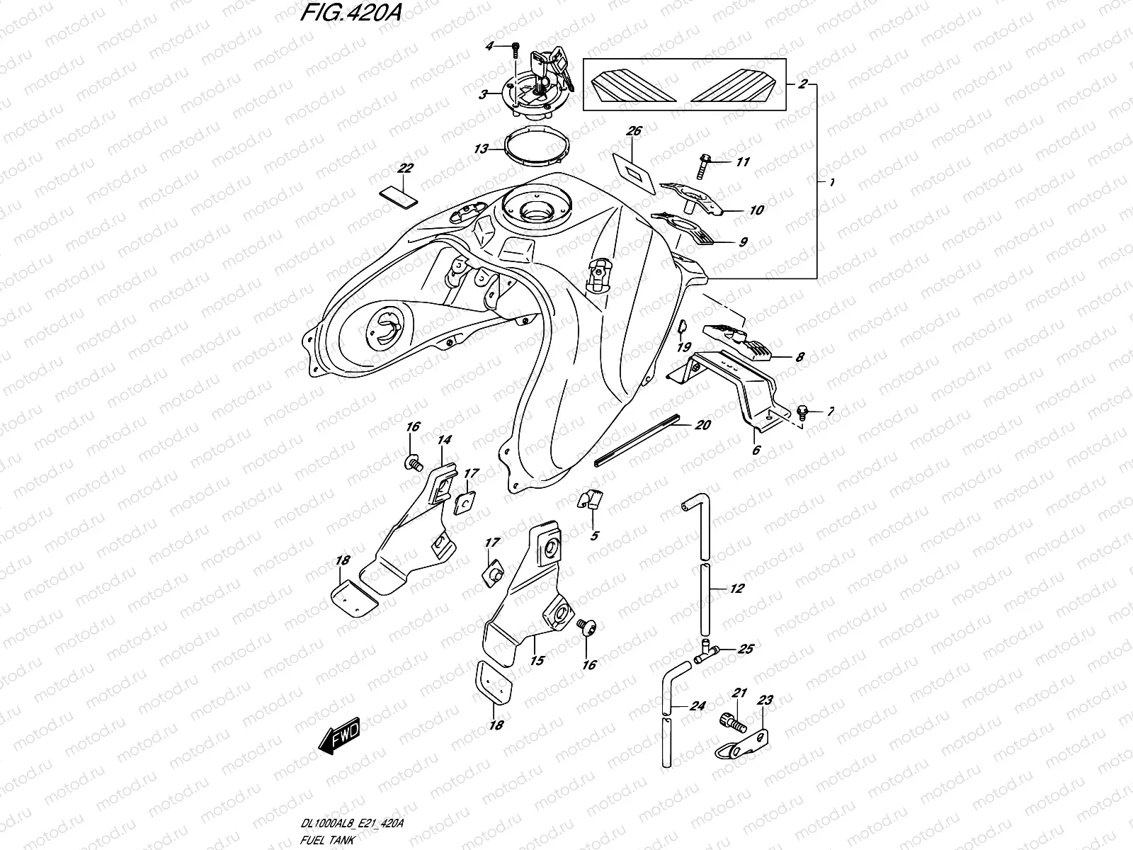 420A - FUEL TANK (DL1000AL8 E21) (FOR YU1)