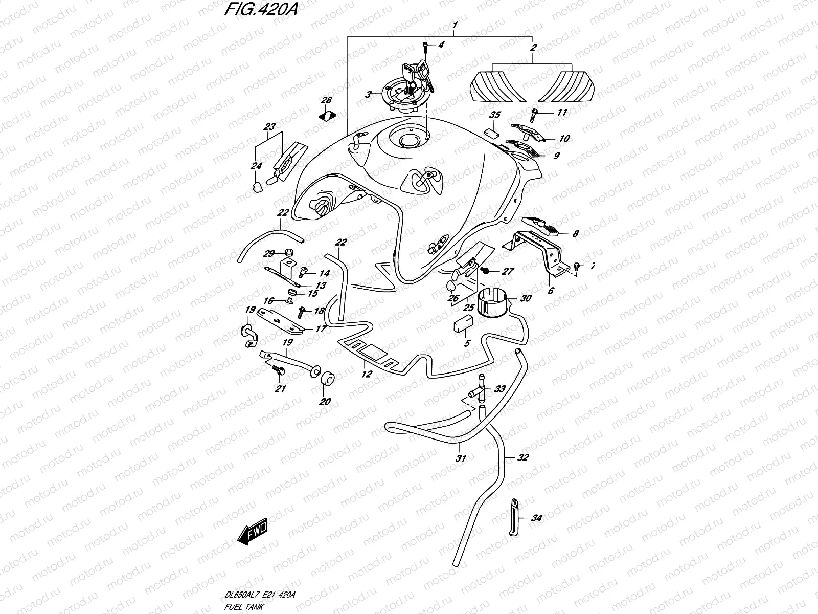 420A - FUEL TANK (DL650AL7 E21) (FOR YU1)
