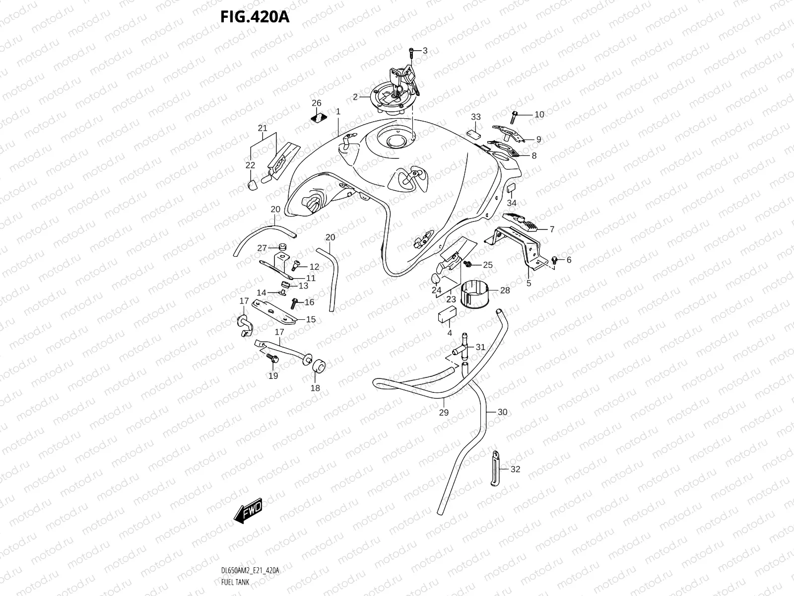 420A - FUEL TANK (DL650AM2 E21)