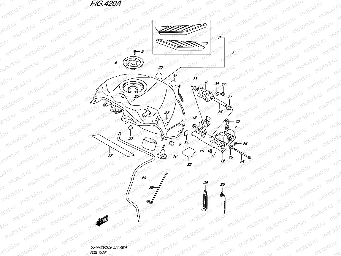 420A - FUEL TANK (GSX-R1000AL8 E21) (FOR YWW)
