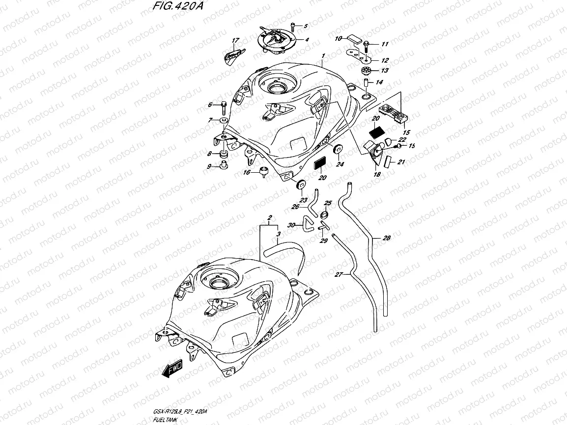 420A - FUEL TANK (GSX-R125RL)