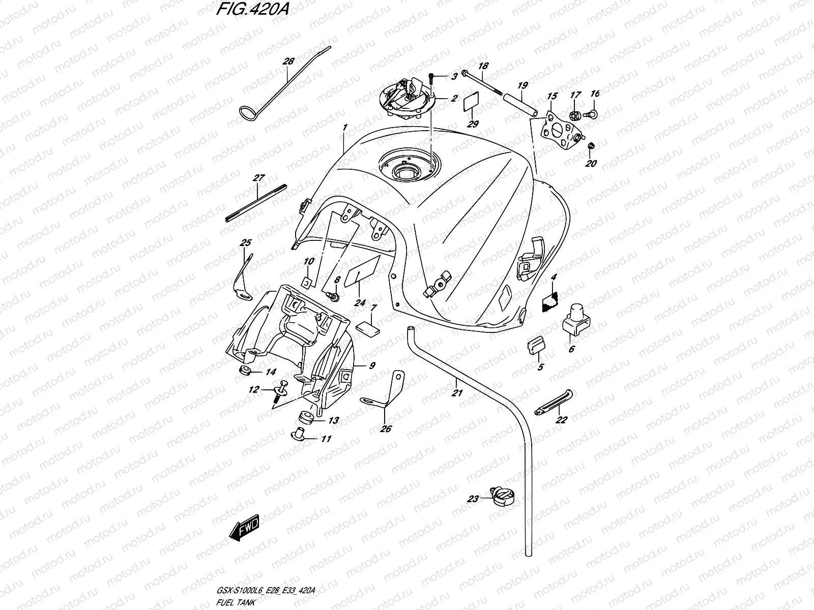 420A - FUEL TANK (GSX-S1000L6 E33)