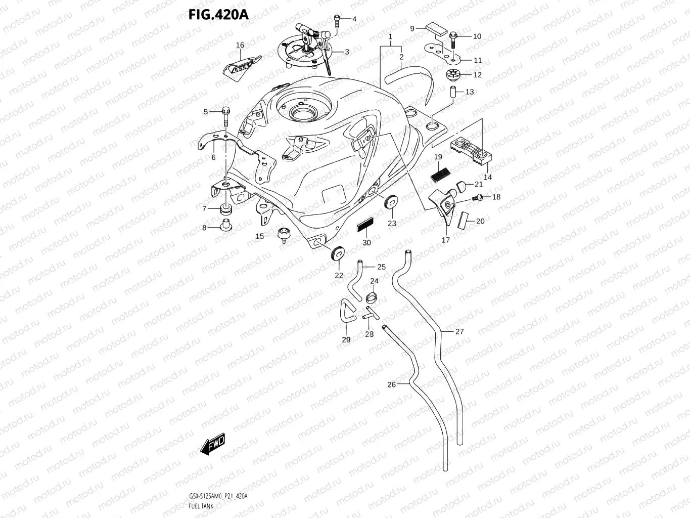 420A - FUEL TANK (GSX-S125A)