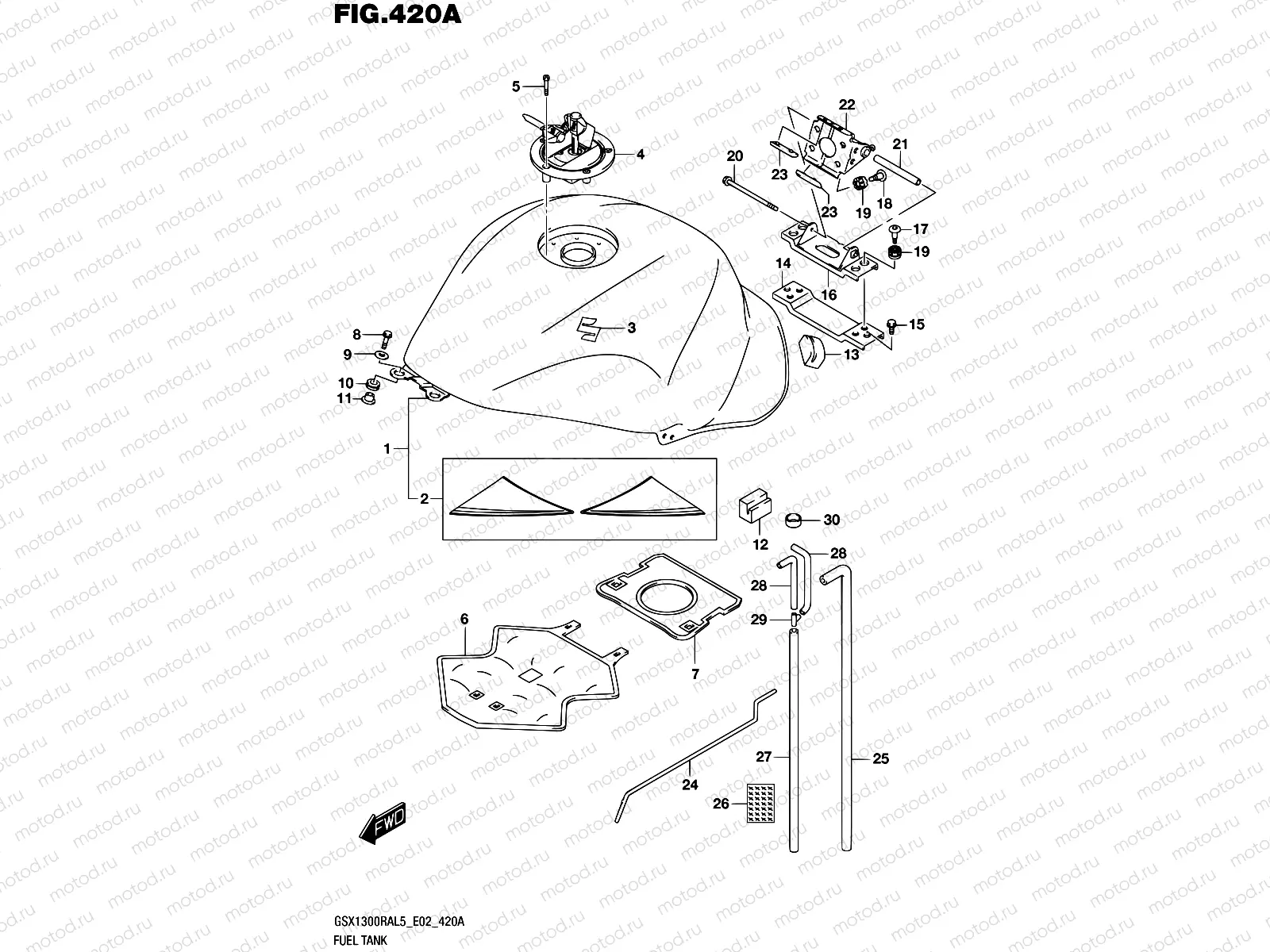 420A - FUEL TANK (GSX1300RAL5 E02)