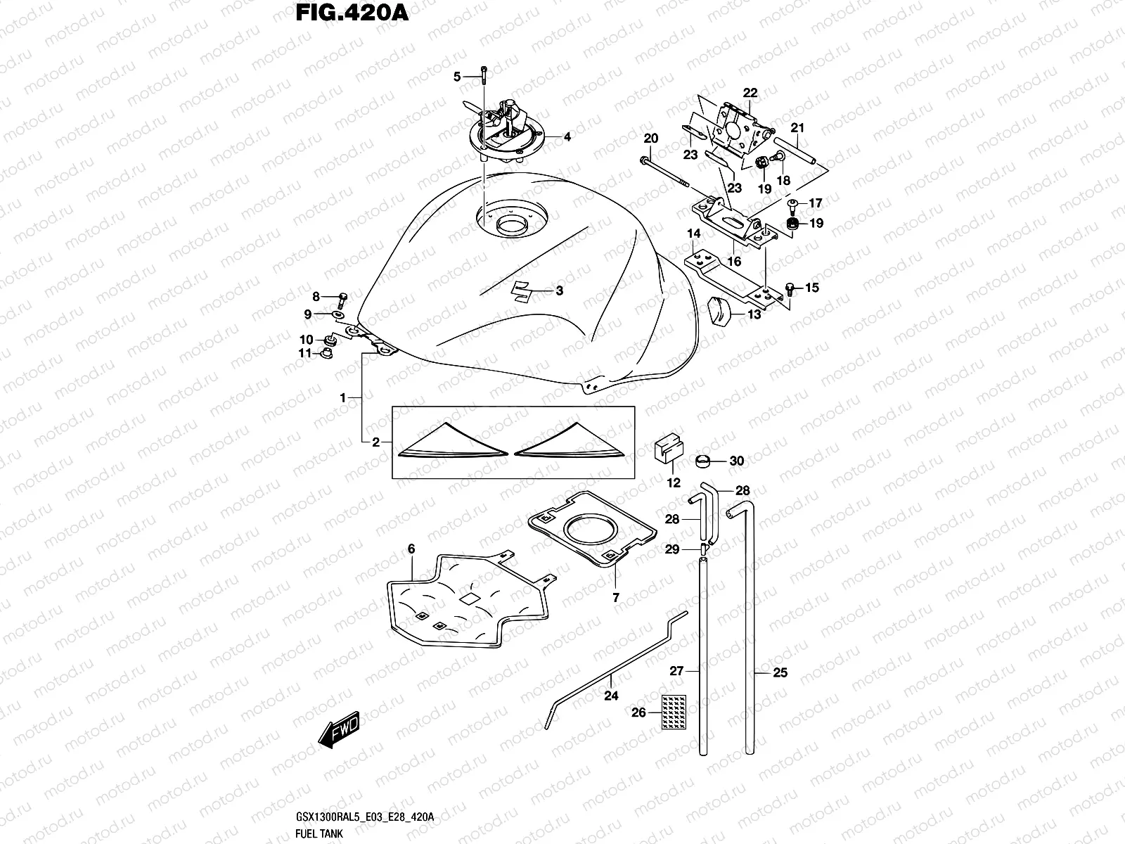 420A - FUEL TANK (GSX1300RAL5 E03)