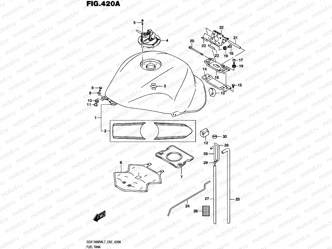 420A - FUEL TANK (GSX1300RAL7 E02)