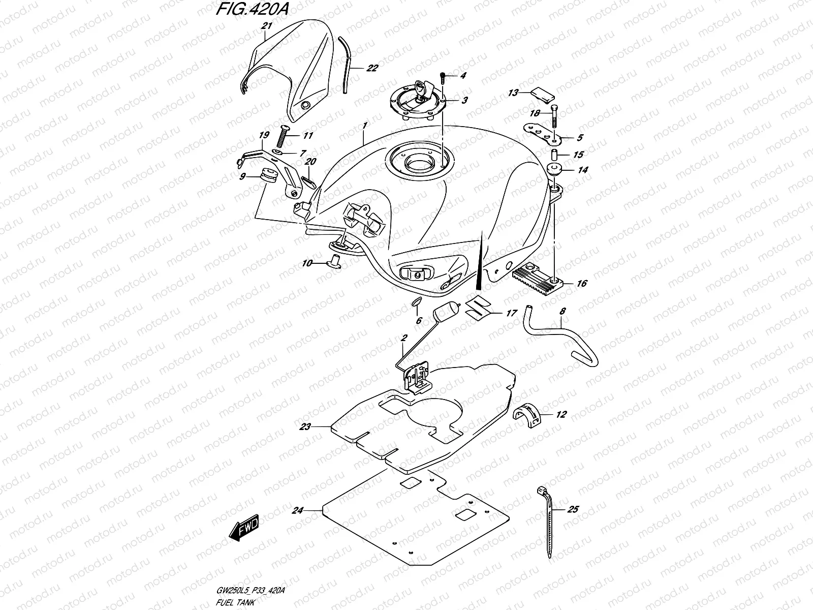 420A - FUEL TANK (GW250L5 P33)