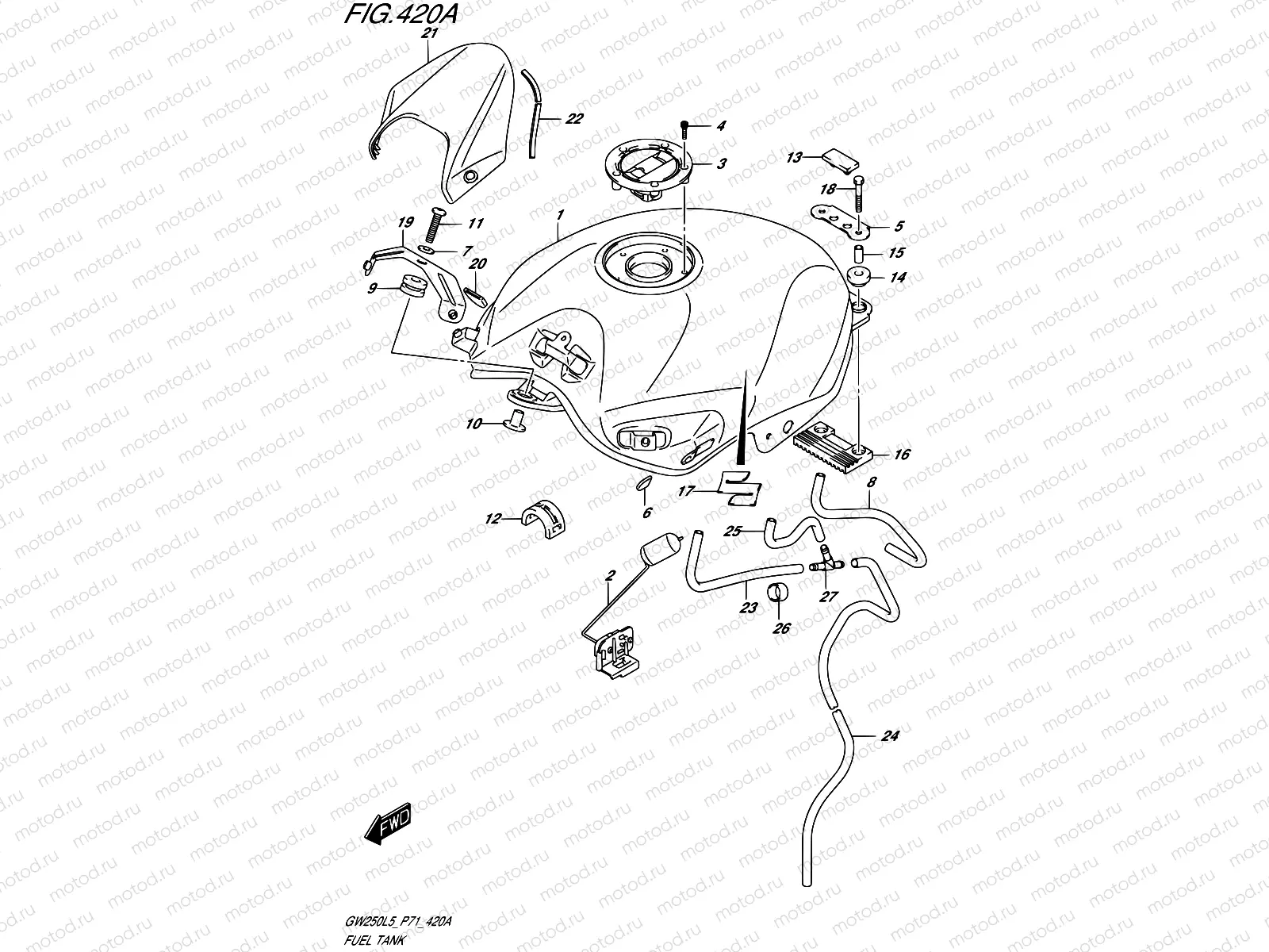 420A - FUEL TANK (GW250L5 P71)