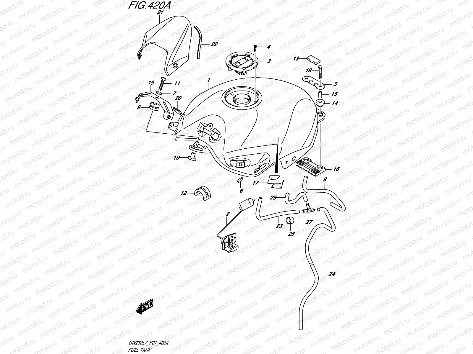 420A - FUEL TANK (GW250L7 P21)