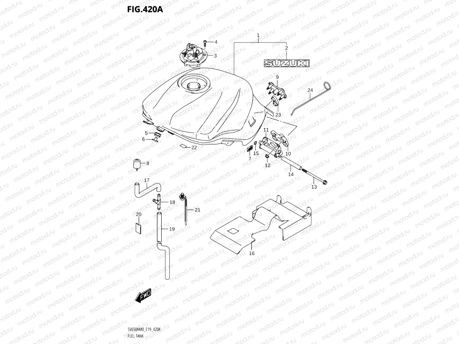 420A - FUEL TANK (SV650A,SV650AU)