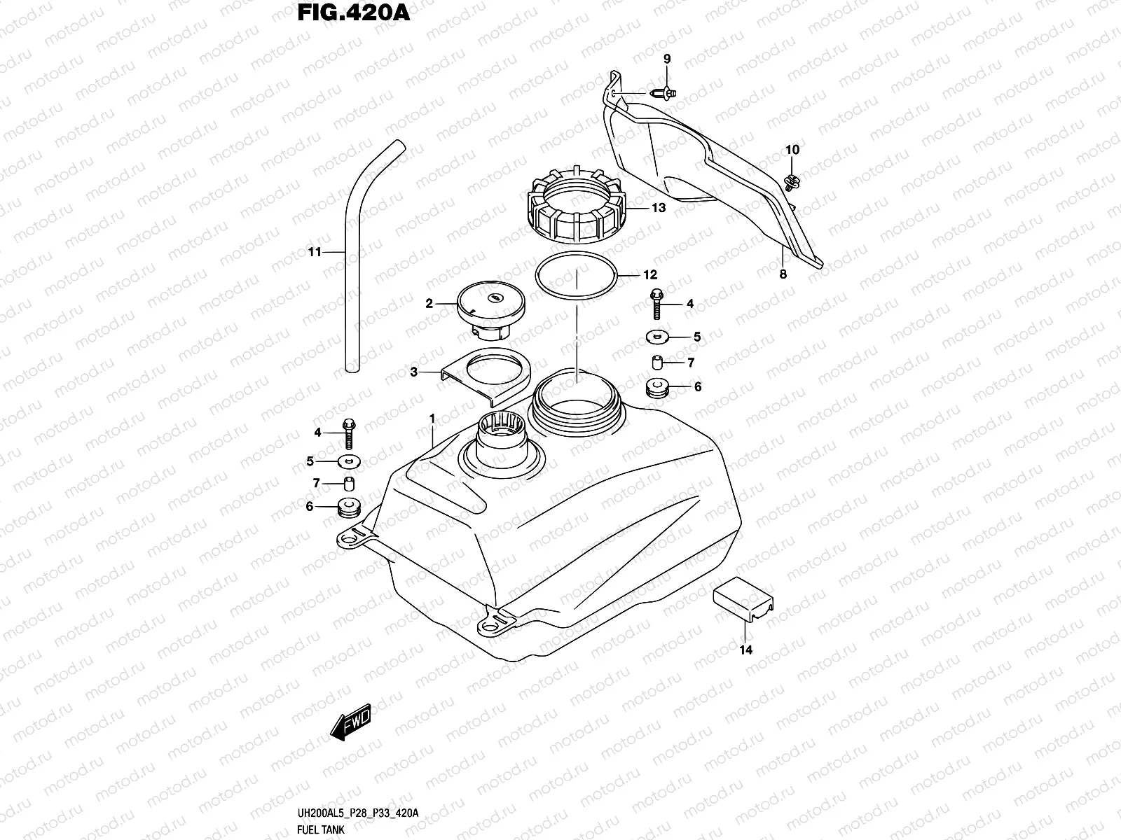 420A - FUEL TANK (UH200AL5 P28)