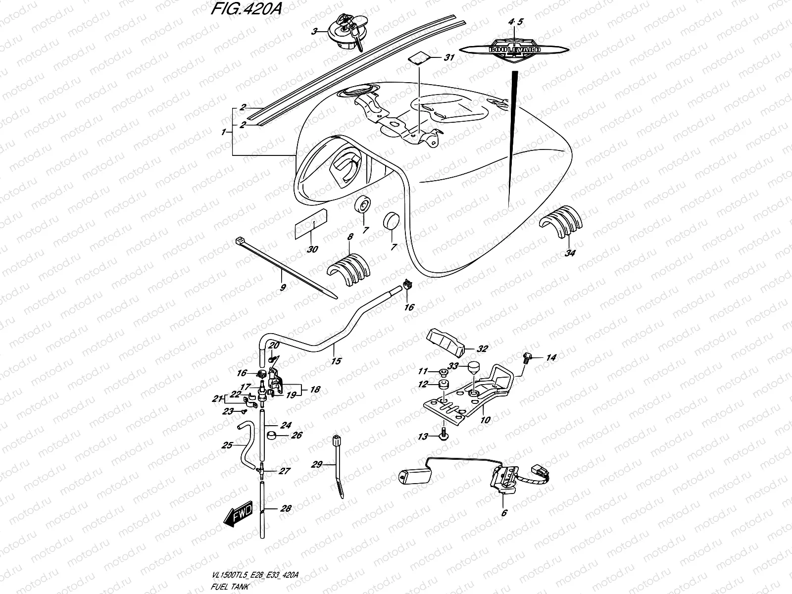 420A - FUEL TANK (VL1500TL5 E28)