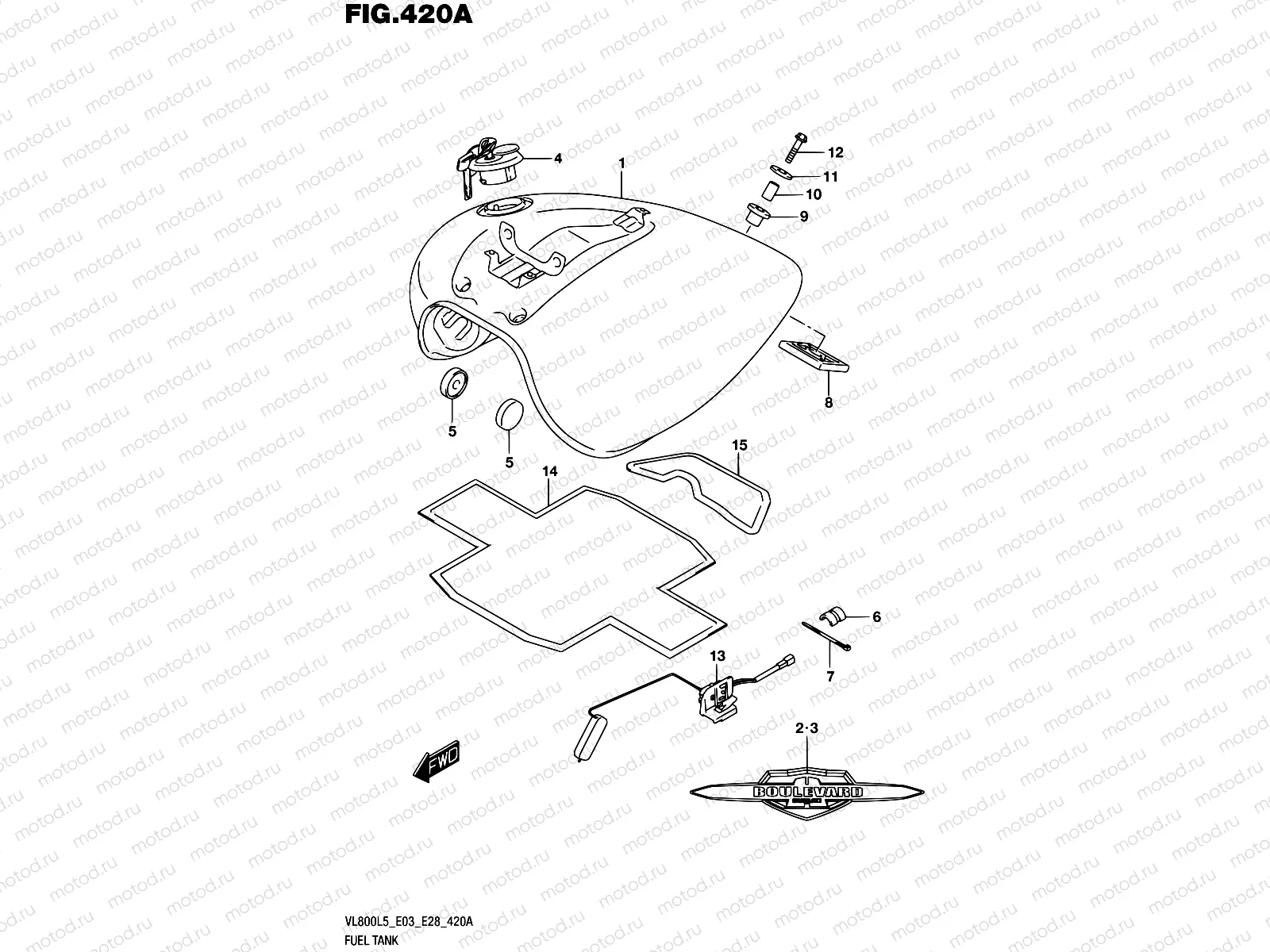 420A - FUEL TANK (VL800L5 E03)