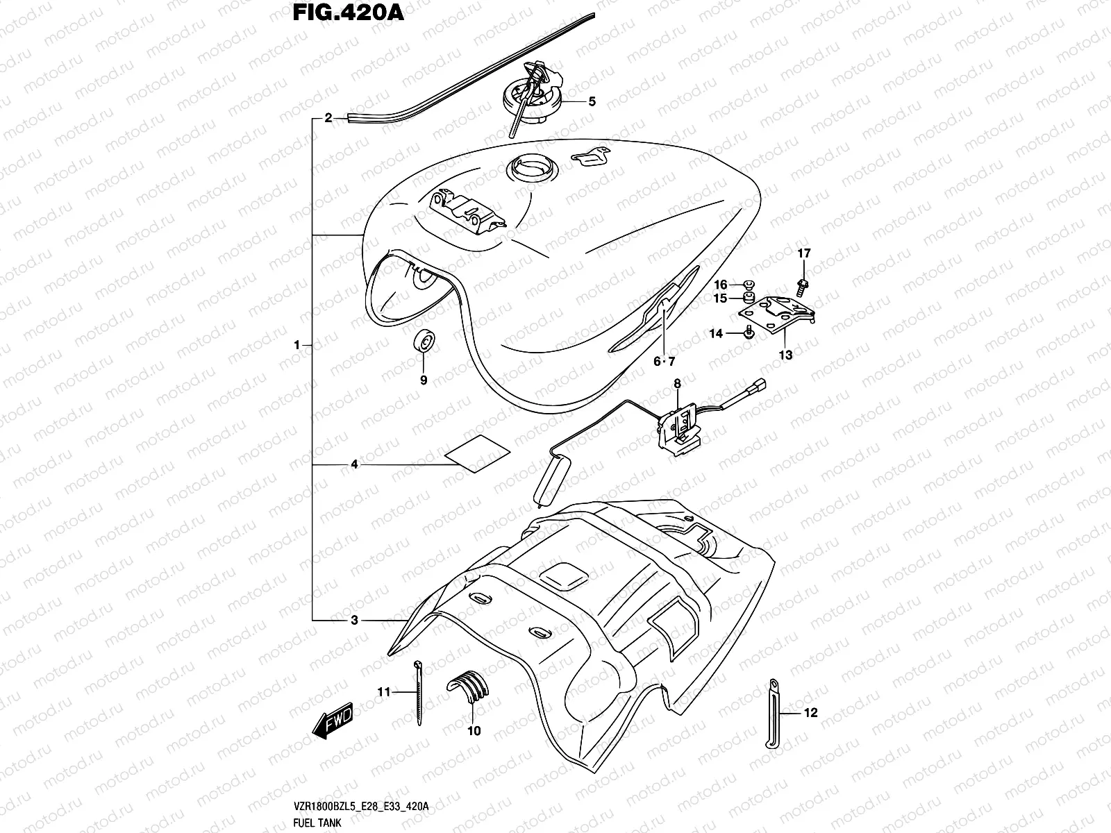 420A - FUEL TANK (VZR1800BZL5 E28)
