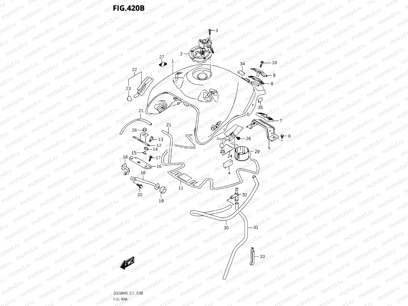 420B - FUEL TANK (DL650A,DL650AUE)