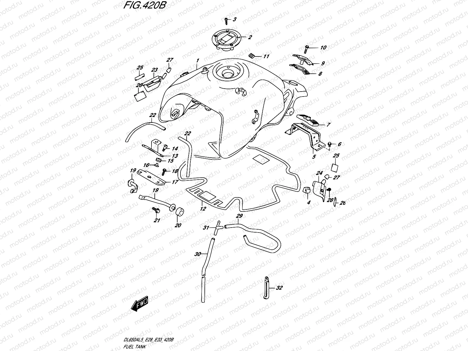 420B - FUEL TANK (DL650AL5 E33)