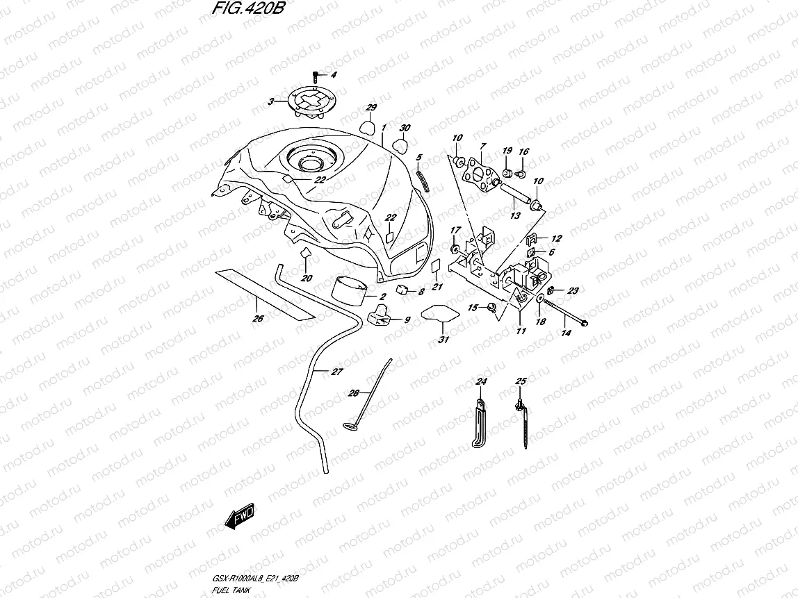 420B - FUEL TANK (GSX-R1000AL8 E21) (FOR YKV,YSF)