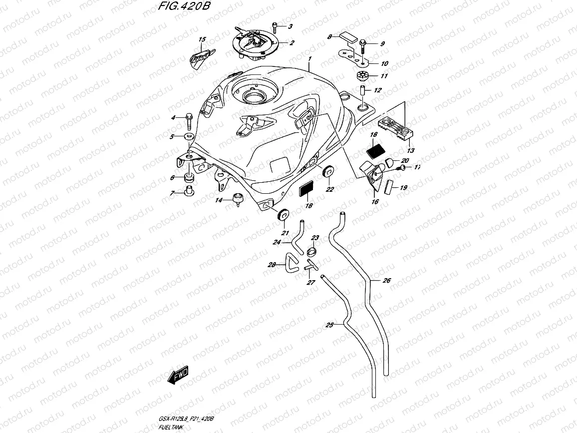 420B - FUEL TANK (GSX-R125RLX)