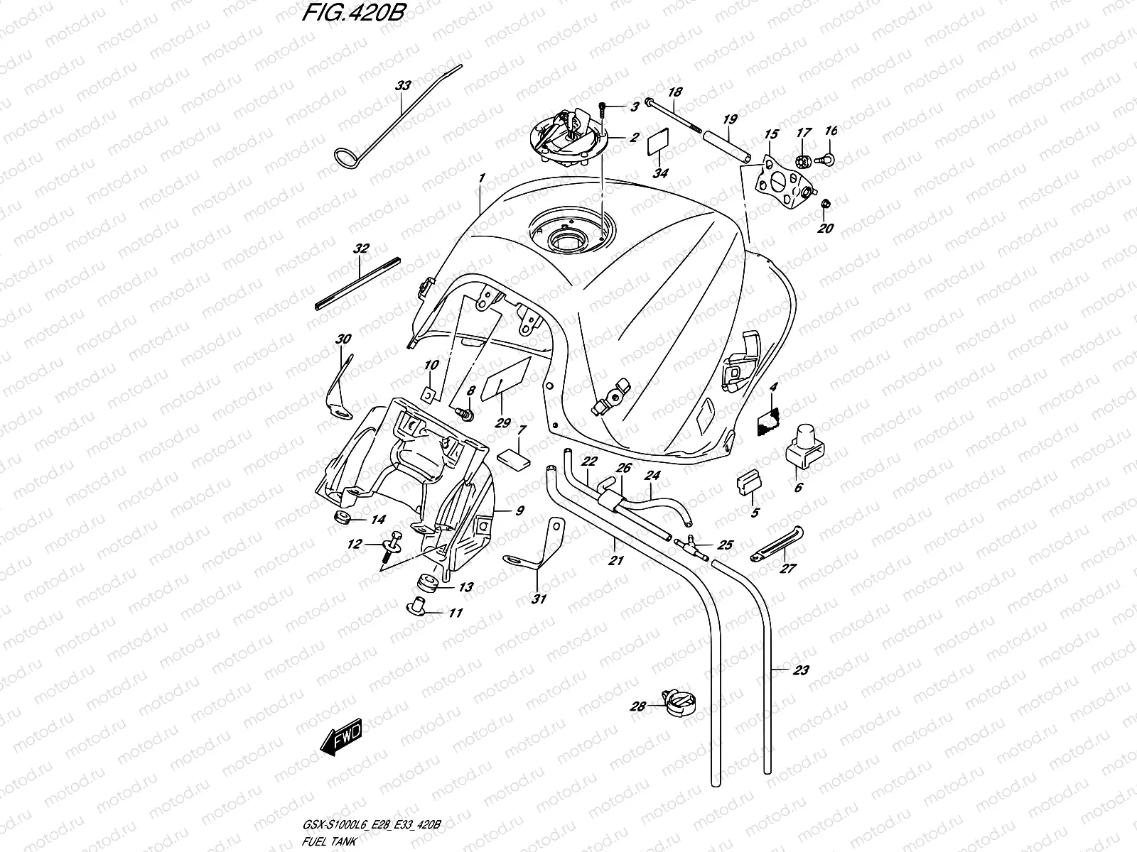 420B - FUEL TANK (GSX-S1000AL6 E28)