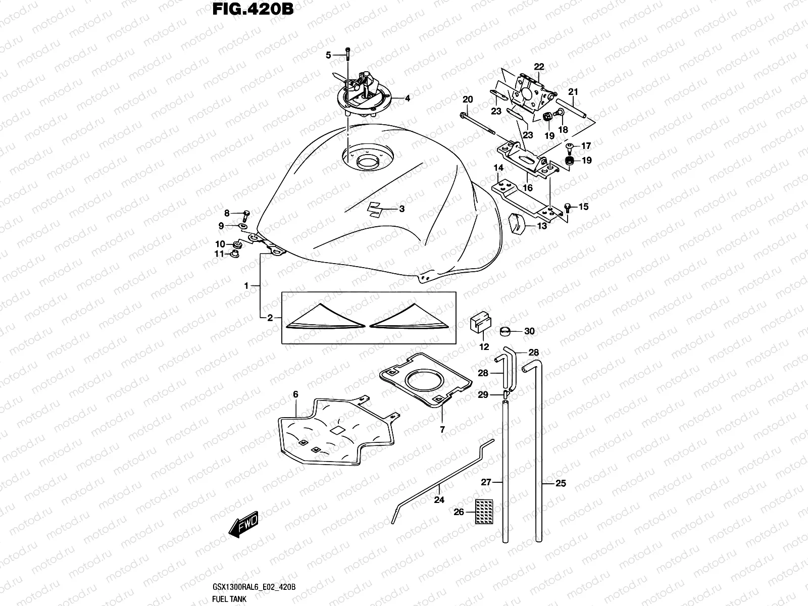 420B - FUEL TANK (GSX1300RAL6 E19)