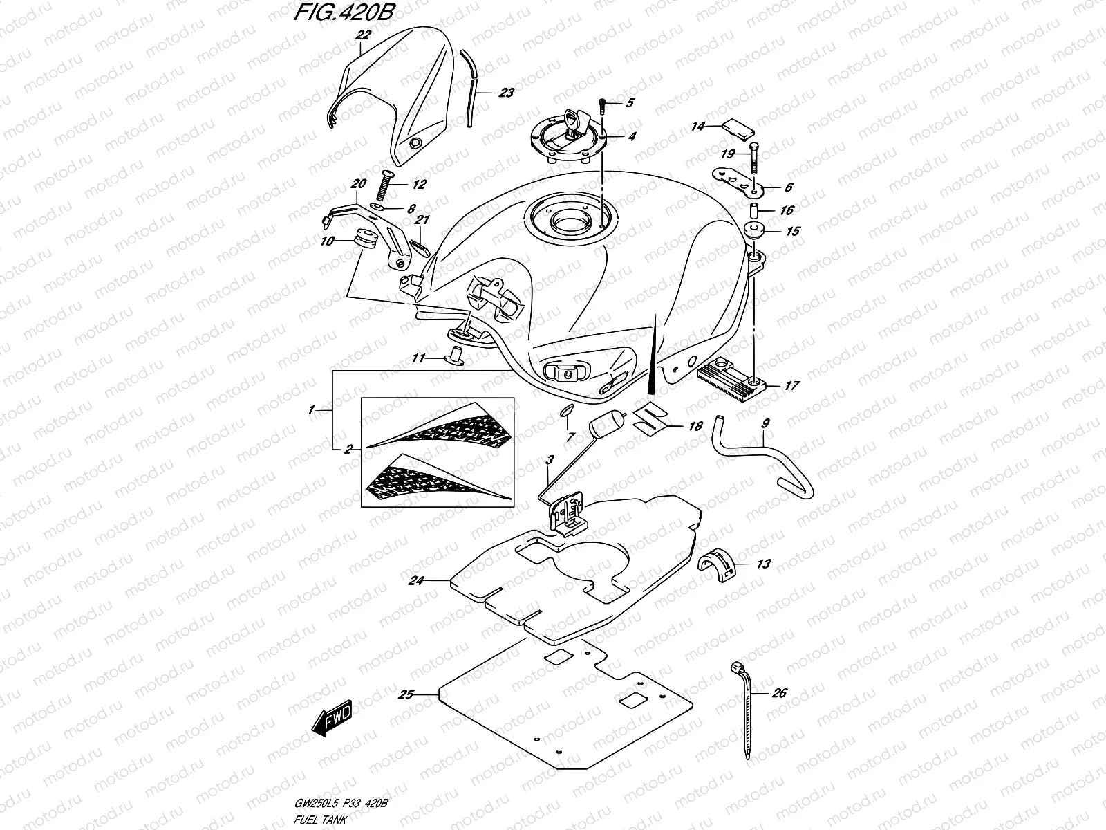 420B - FUEL TANK (GW250ZL5 P33)