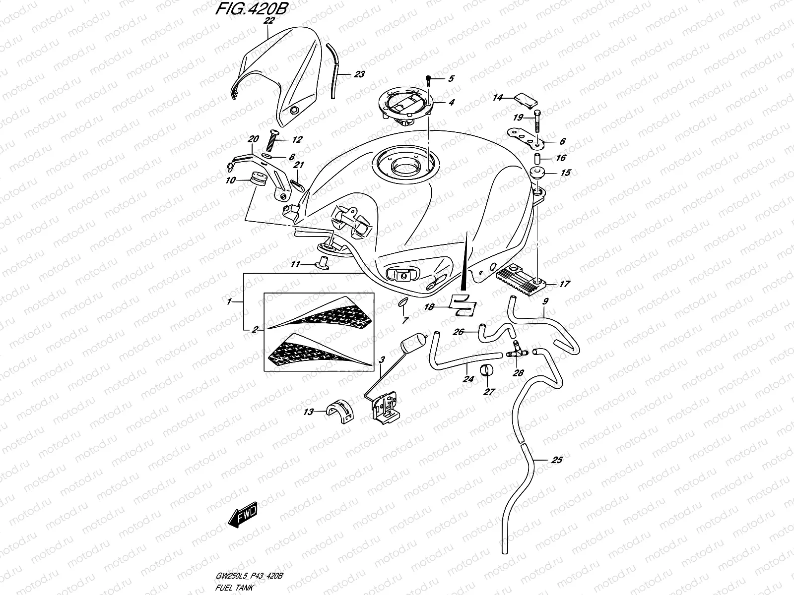 420B - FUEL TANK (GW250ZL5 P43)