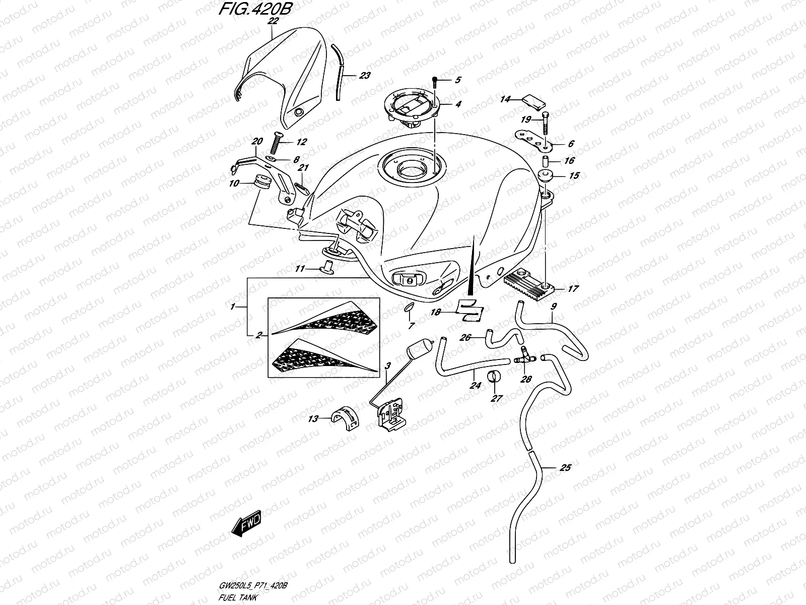 420B - FUEL TANK (GW250ZL5 P71)