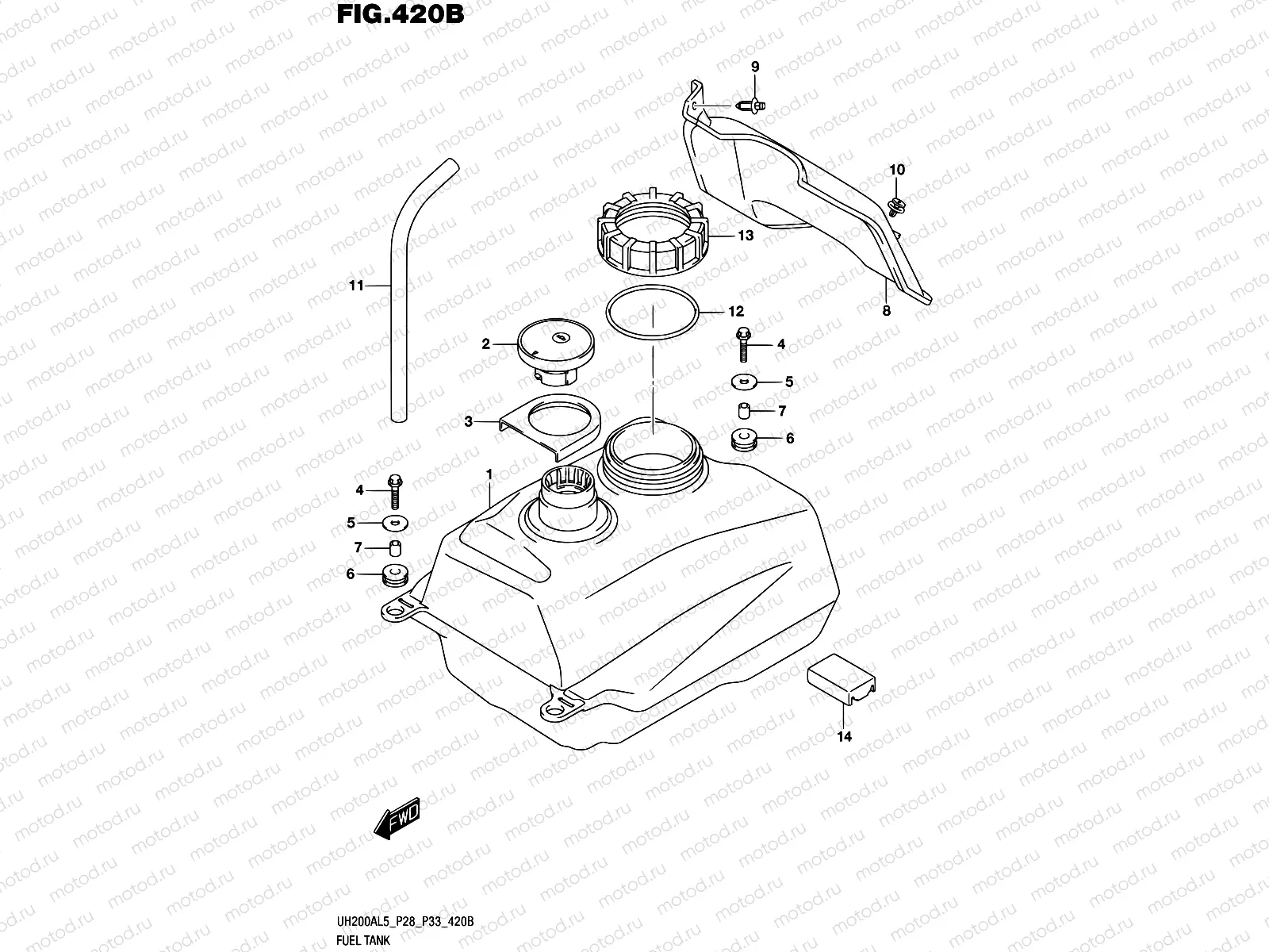 420B - FUEL TANK (UH200AL5 P33)