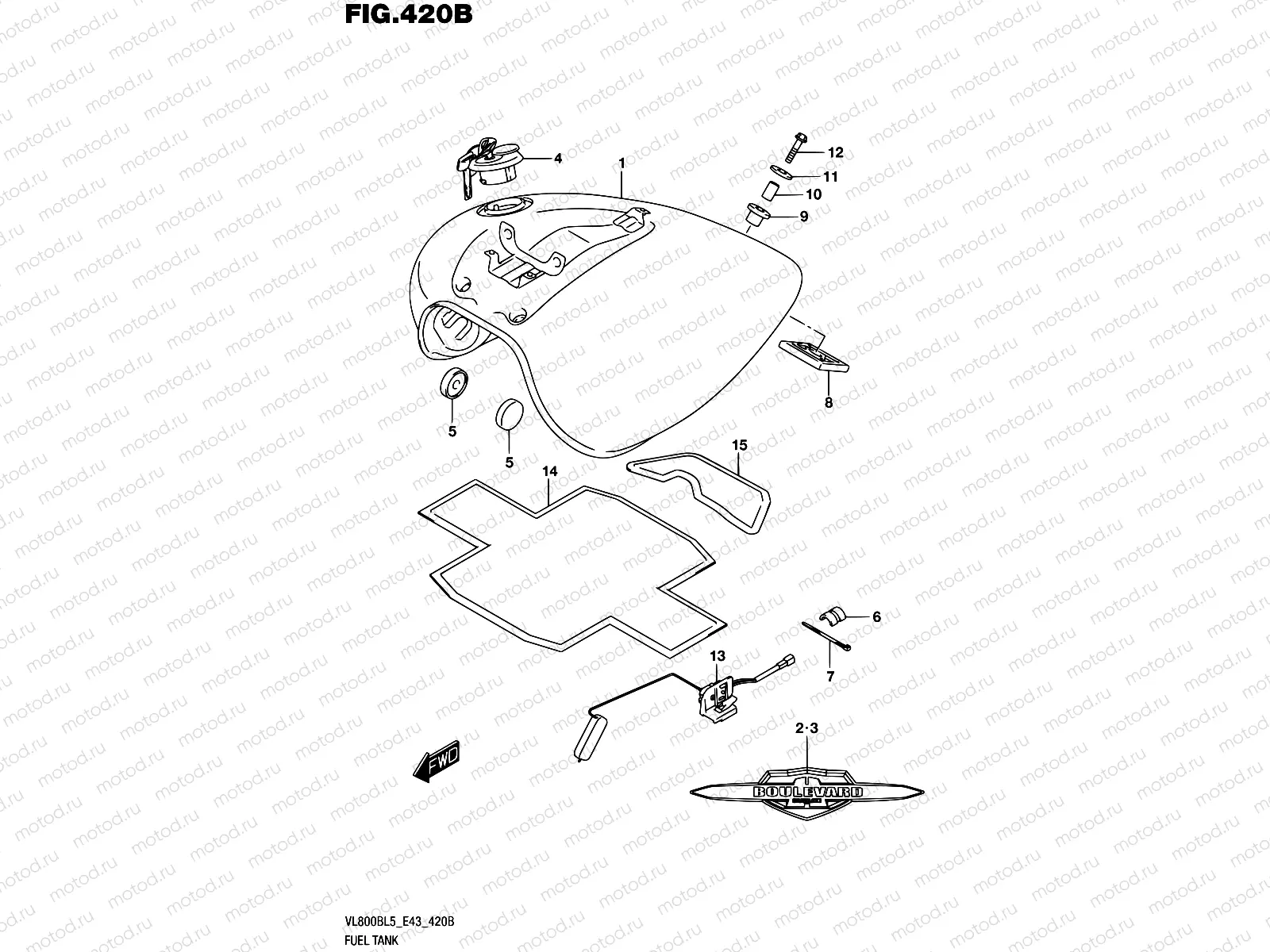 420B - FUEL TANK (VL800BL5 E43)