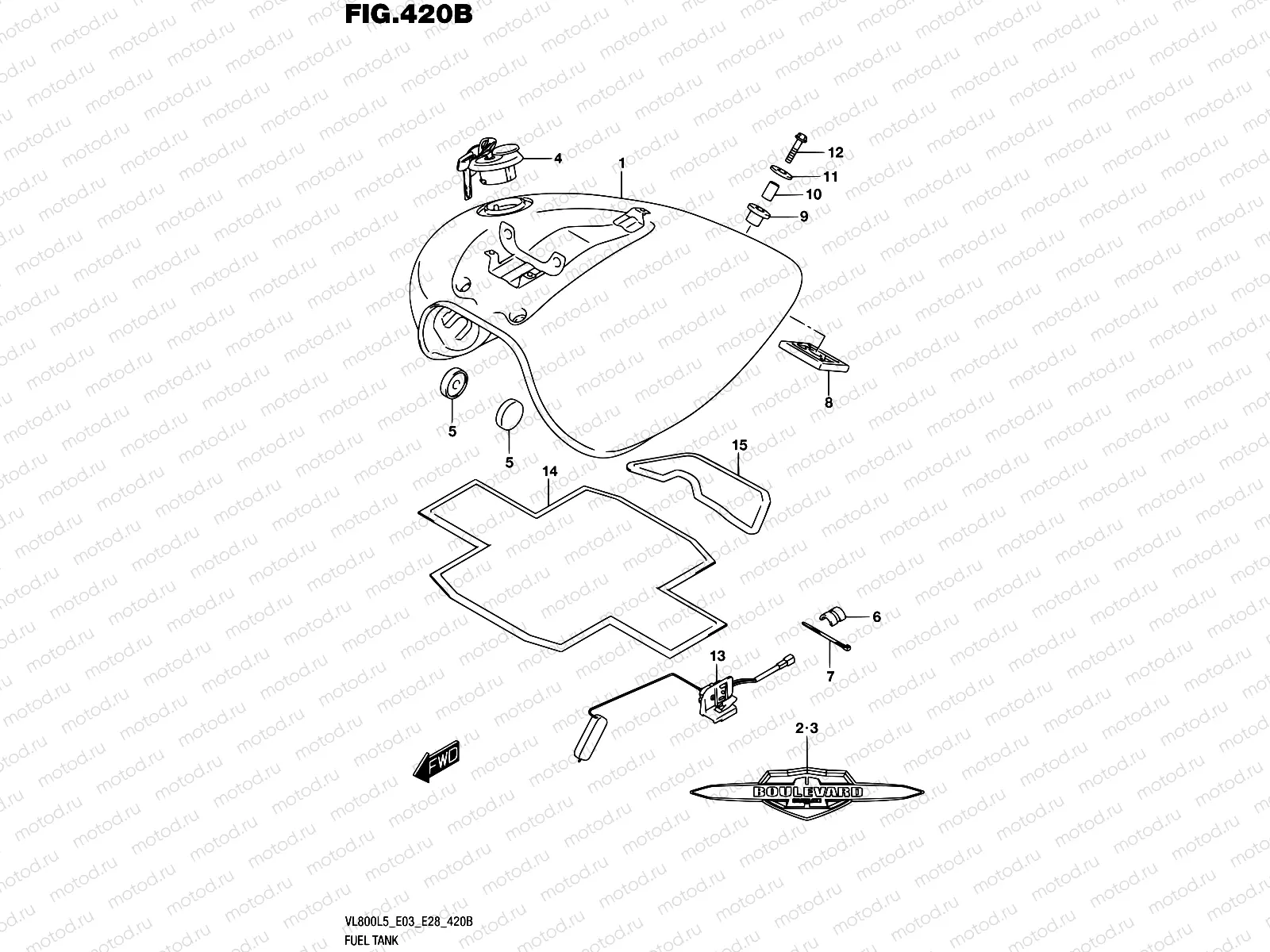 420B - FUEL TANK (VL800L5 E33)