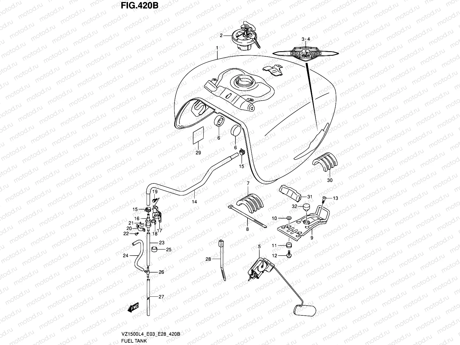 420B - FUEL TANK (VZ1500L4 E28)