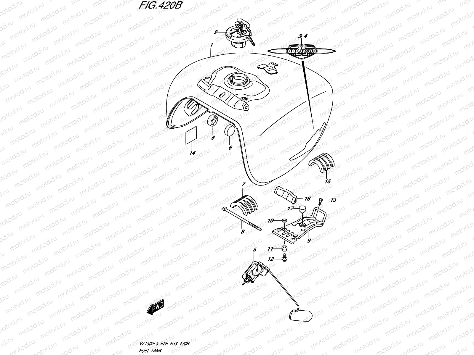 420B - FUEL TANK (VZ1500L5 E33)