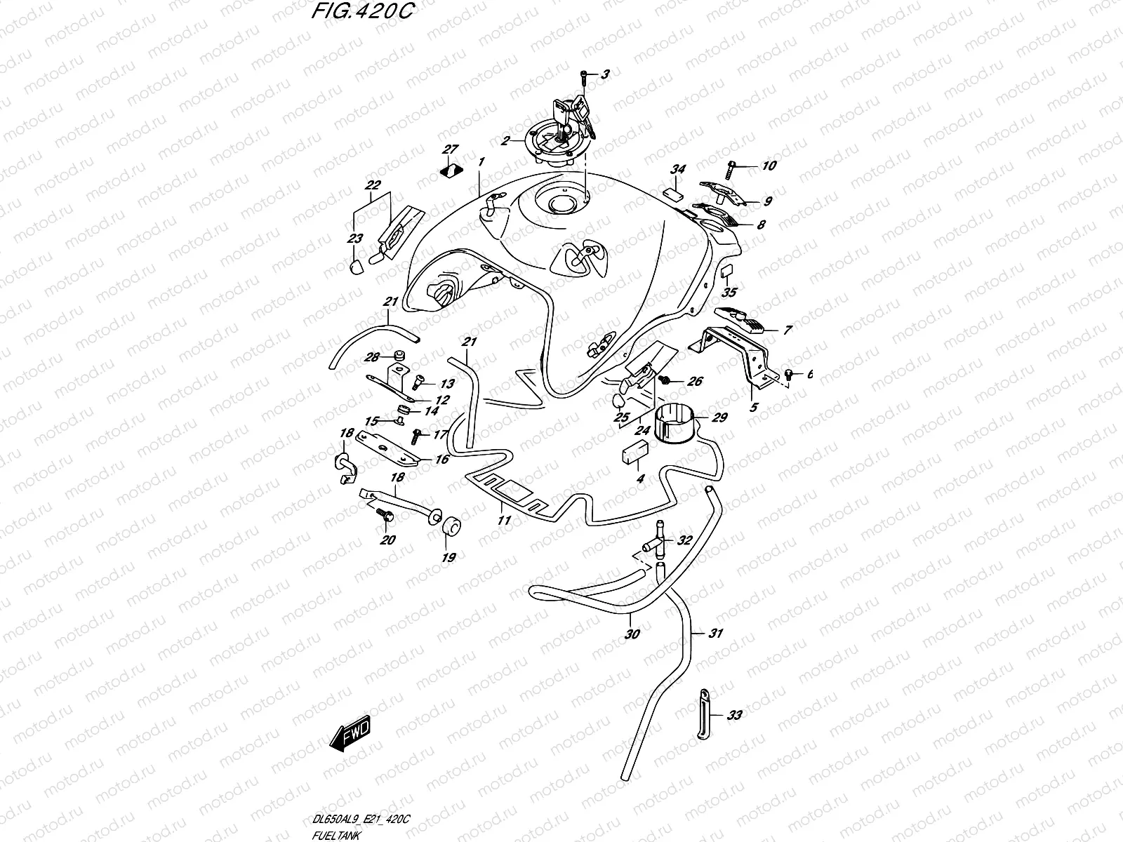 420C - FUEL TANK (DL650A,DL650AUE)