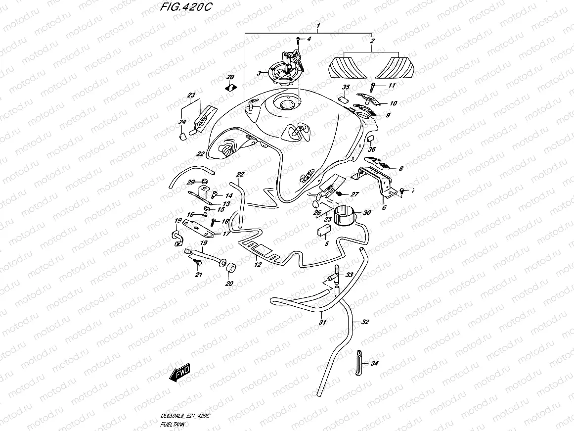 420C - FUEL TANK (DL650XAUE)