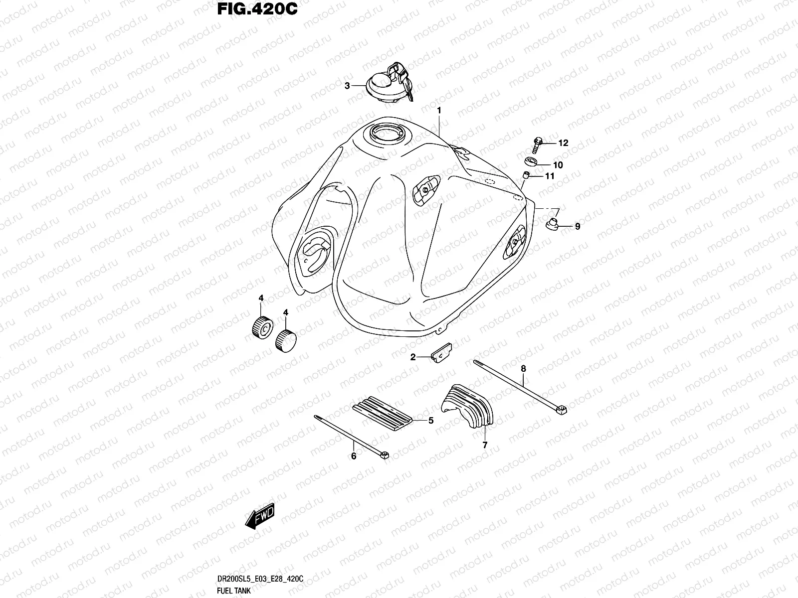 420C - FUEL TANK (DR200SL5 E33)