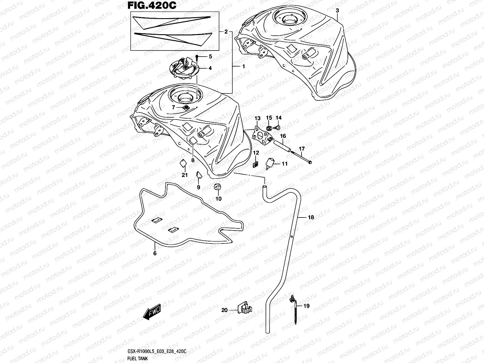 420C - FUEL TANK (GSX-R1000L5 E33)