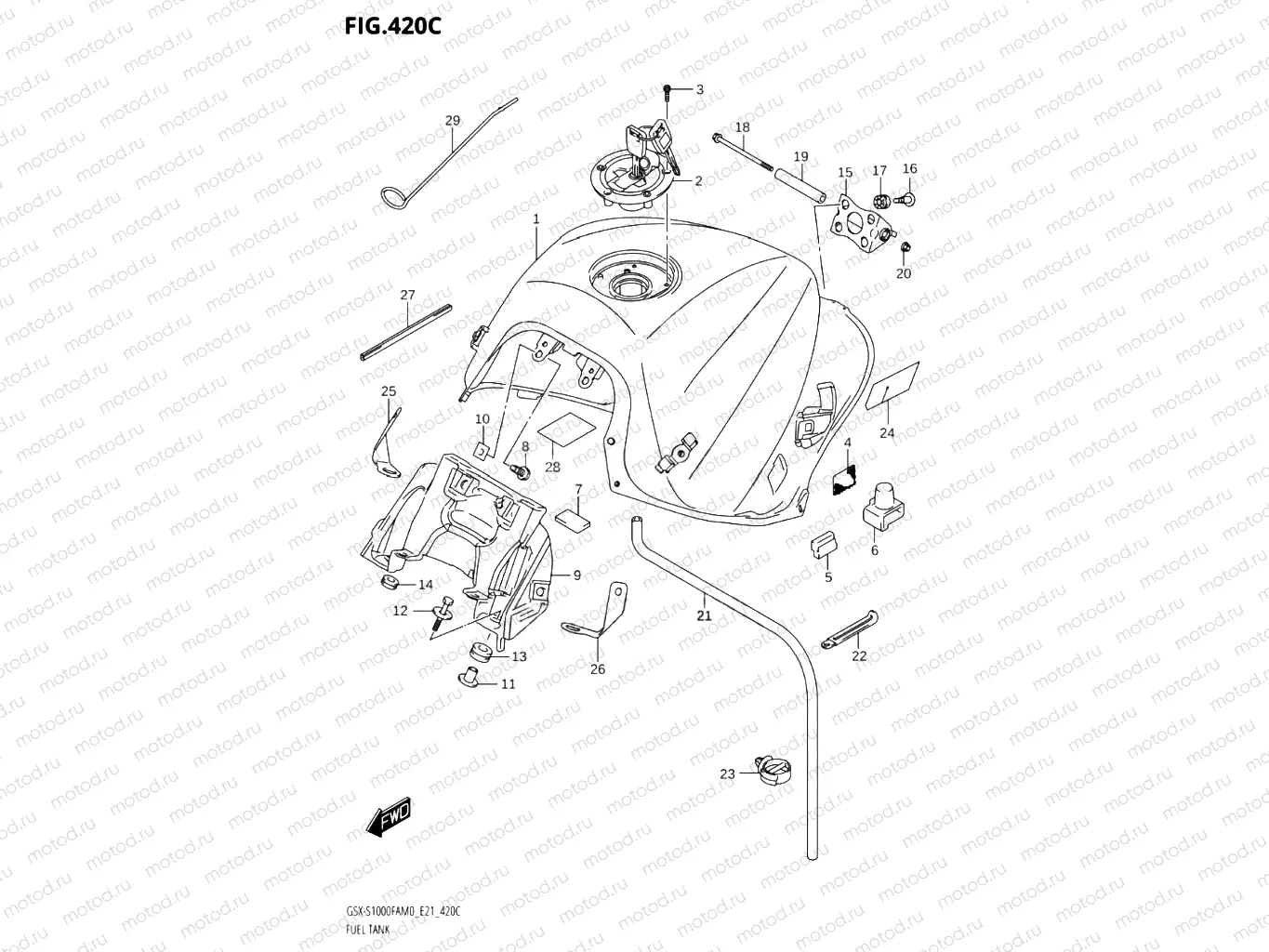 420C - FUEL TANK (GSX-S1000FA,GSX-S1000FAUF)
