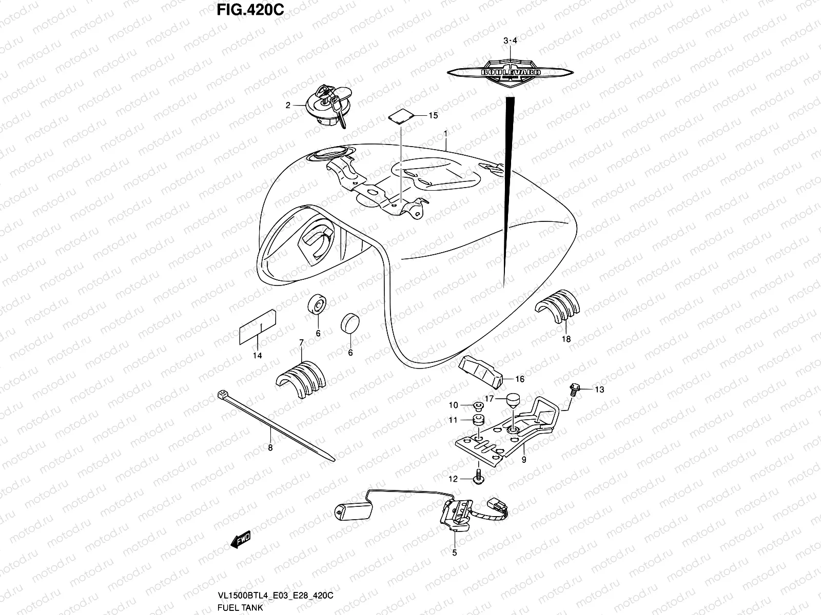 420C - FUEL TANK (VL1500BTL4 E33)