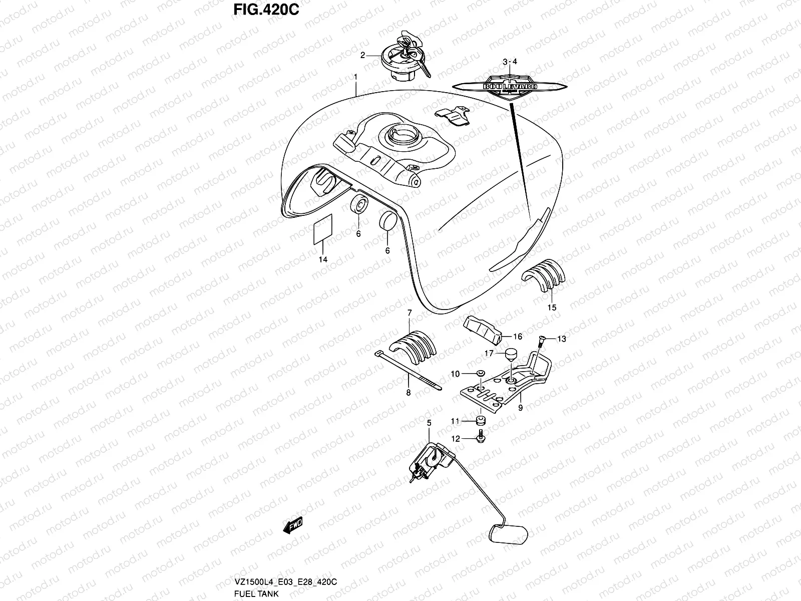 420C - FUEL TANK (VZ1500L4 E33)