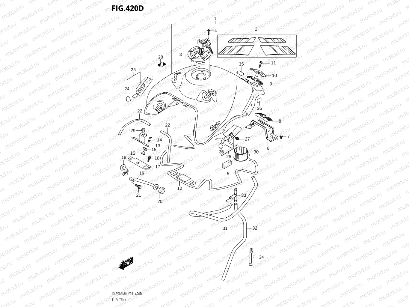 420D - FUEL TANK (DL650XA,DL650XAUE)