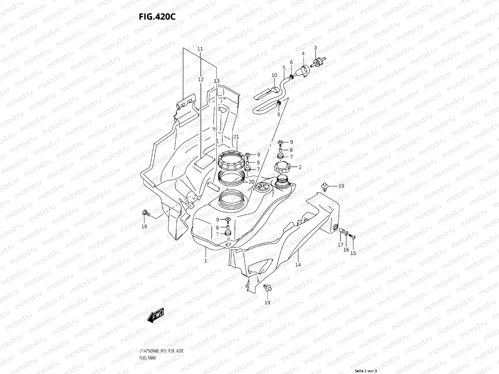 420D - FUEL TANK (LT-A750XP:M0:P03)