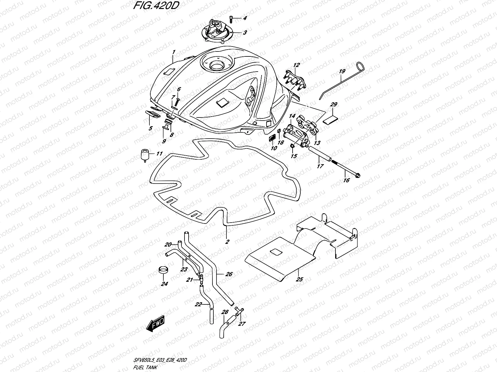 420D - FUEL TANK (SFV650AL5 E28)