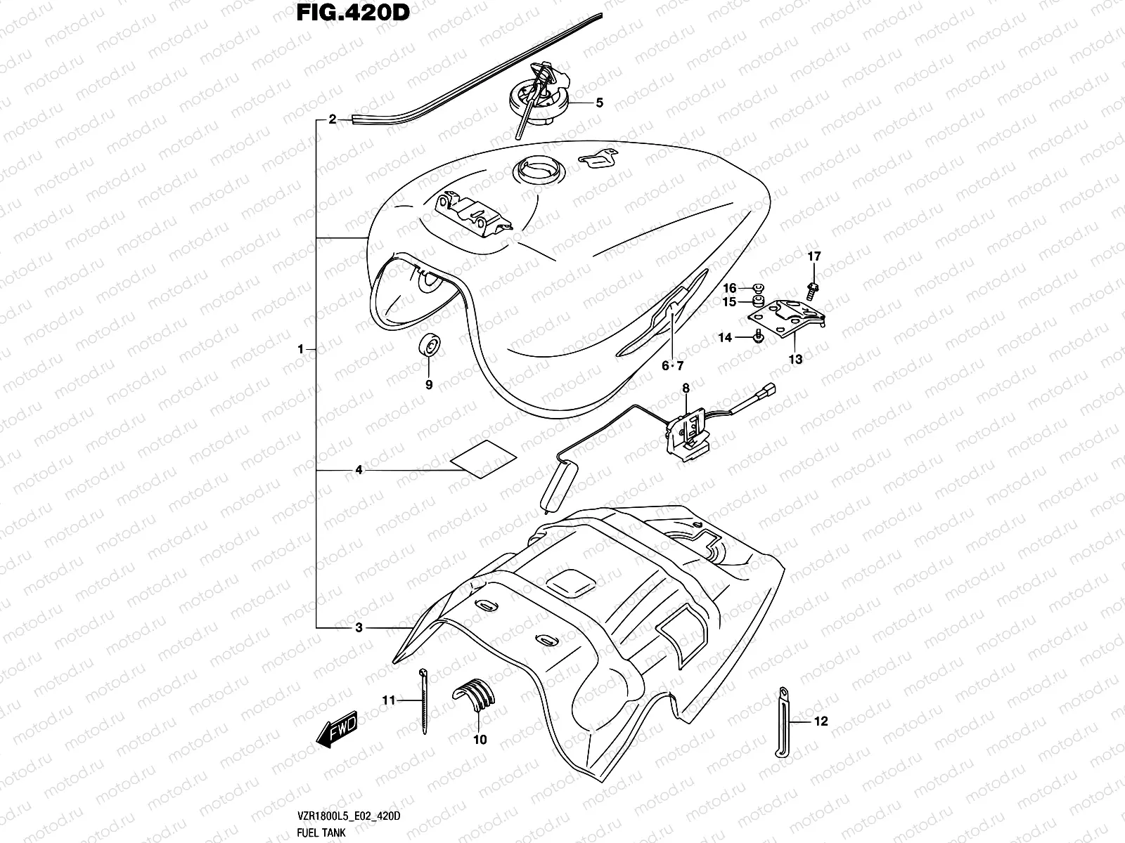 420D - FUEL TANK (VZR1800BZL5 E02)