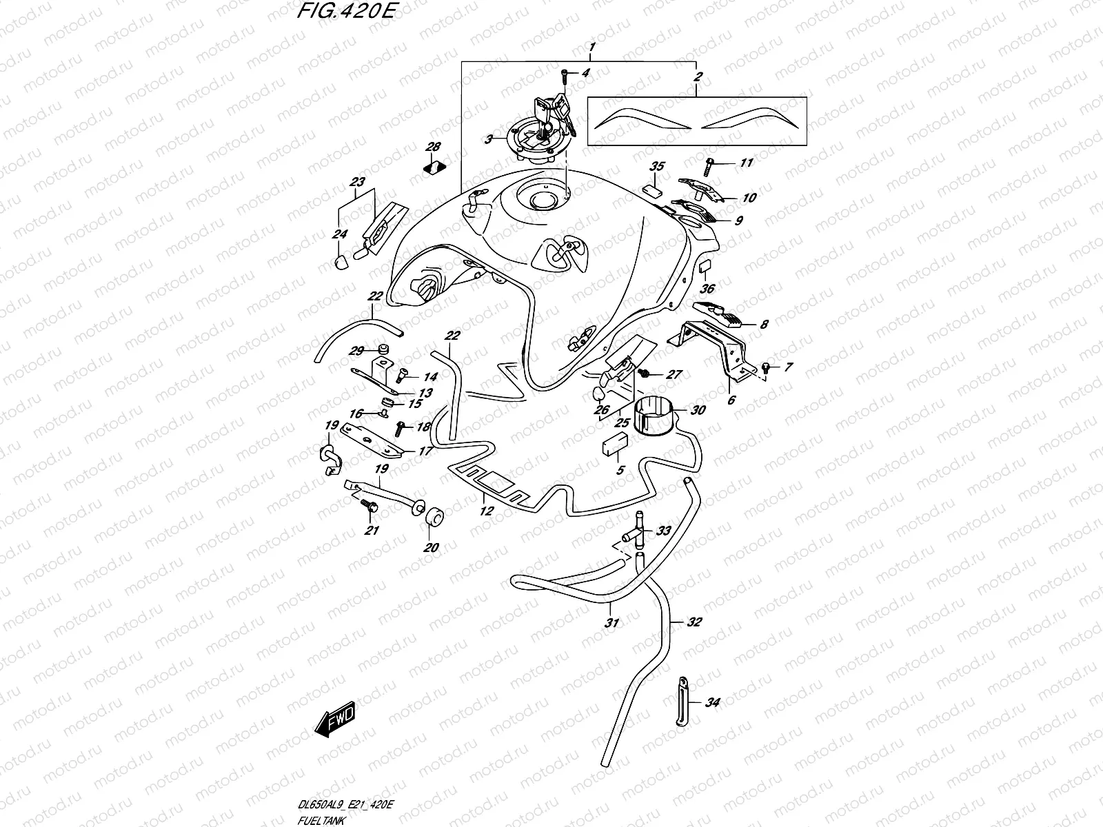 420E - FUEL TANK (DL650XA)