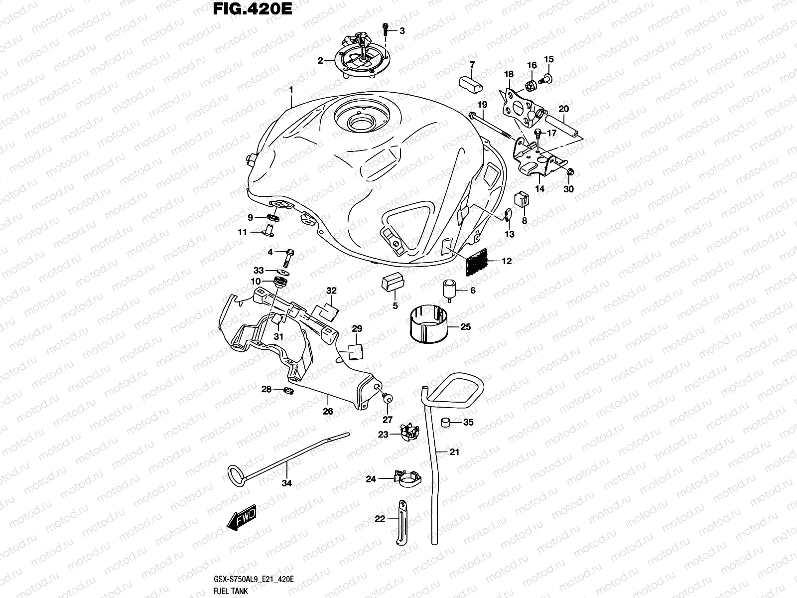 420E - FUEL TANK (GSX-S750UQZL9 E21)
