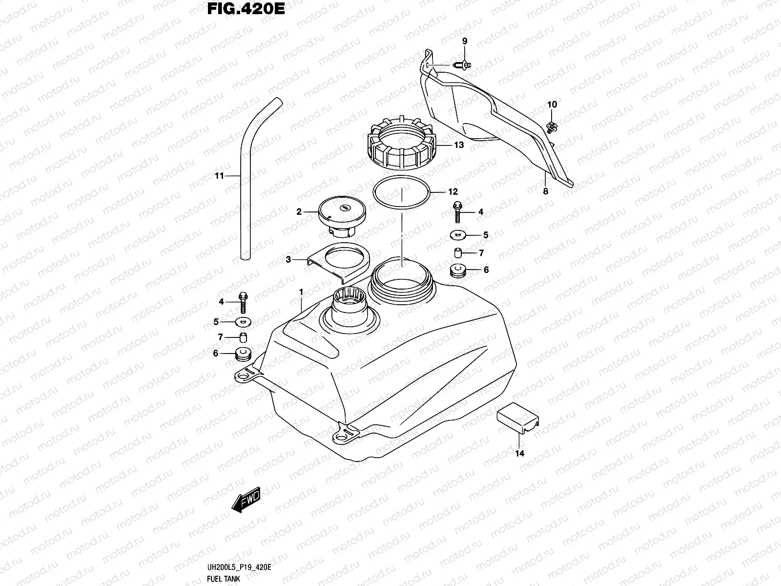 420E - FUEL TANK (UH200AL5 P04)