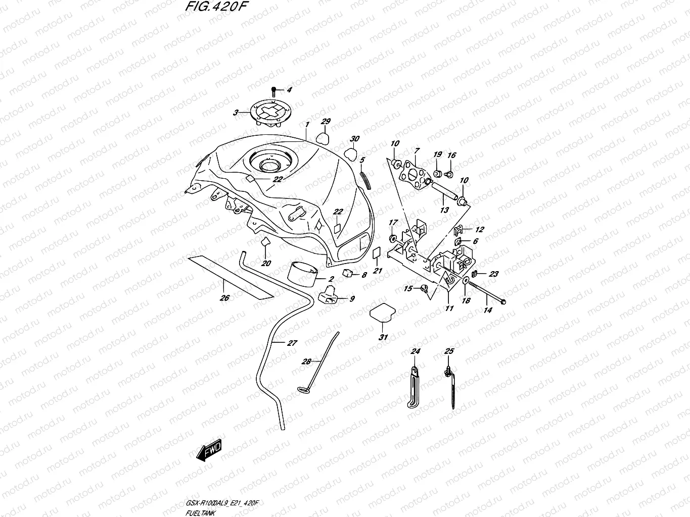 420F - FUEL TANK (GSX-R1000RZA)