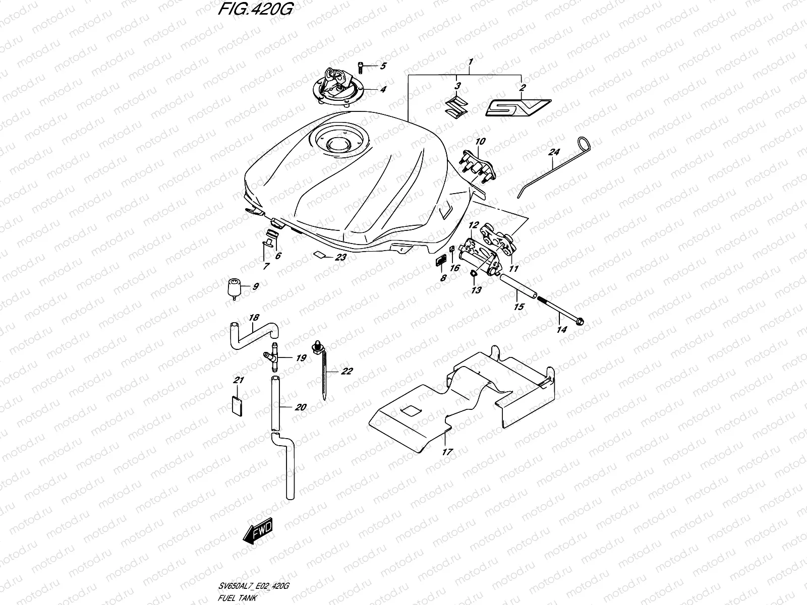 420G - FUEL TANK (YKV)  (SV650UAL7 E19)