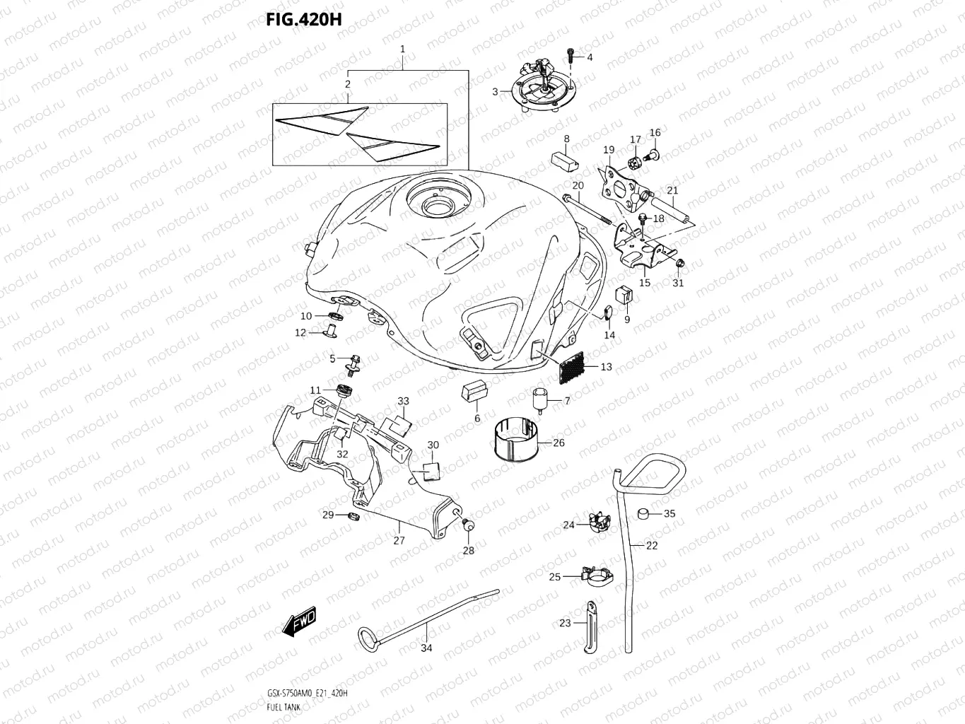 420H - FUEL TANK (GSX-S750AZ,GSX-S750UQZ,GSX-S750WQZ)