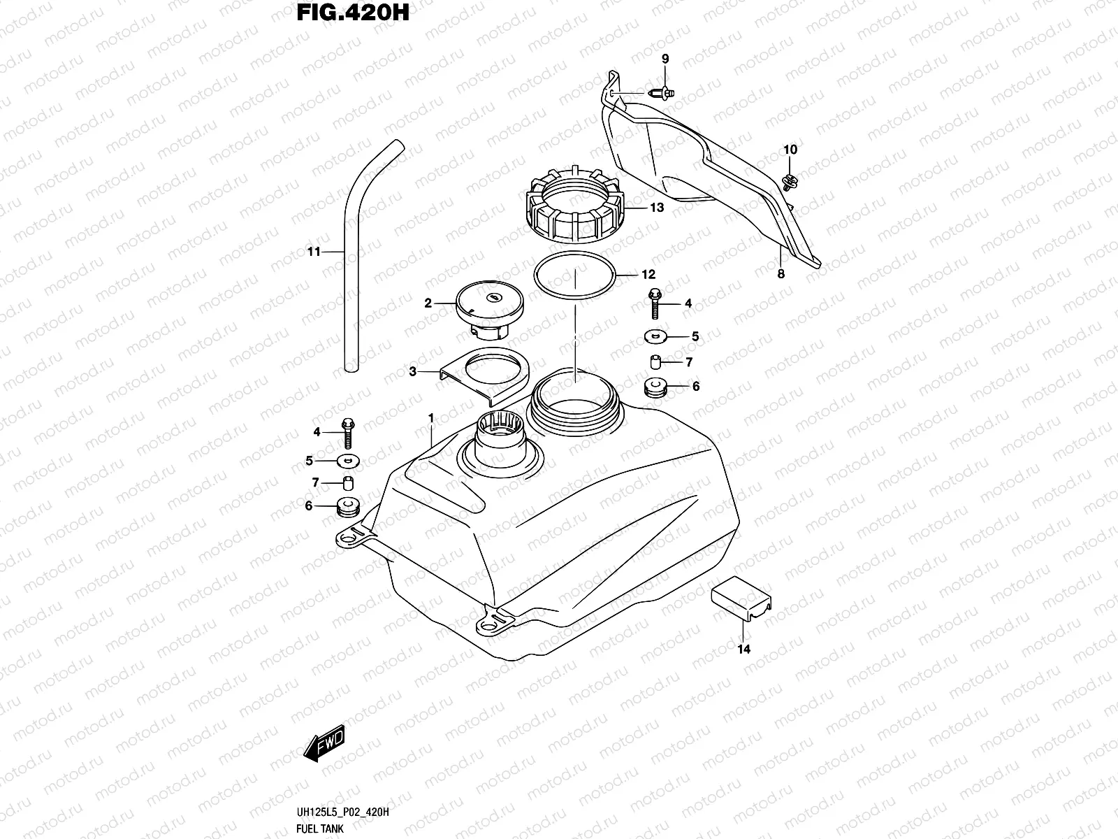 420H - FUEL TANK (UH125AL5 P53)